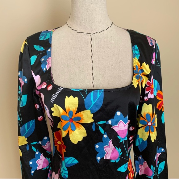 Vtg Y2k Iceberg Jeans Floral Print Versace Dolce - Picture 2 of 12